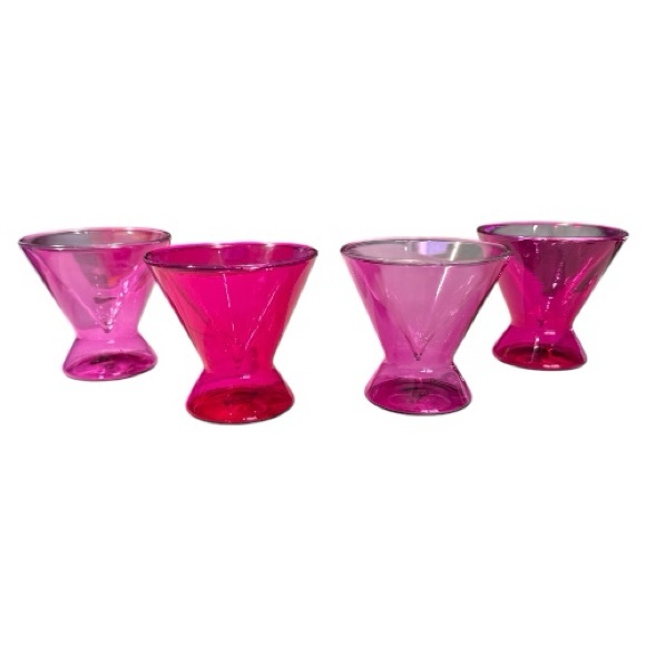 Set of 4 Barbie x Dragon Glassware Stemless Martini Glasses 7 oz - Picture 2 of 7